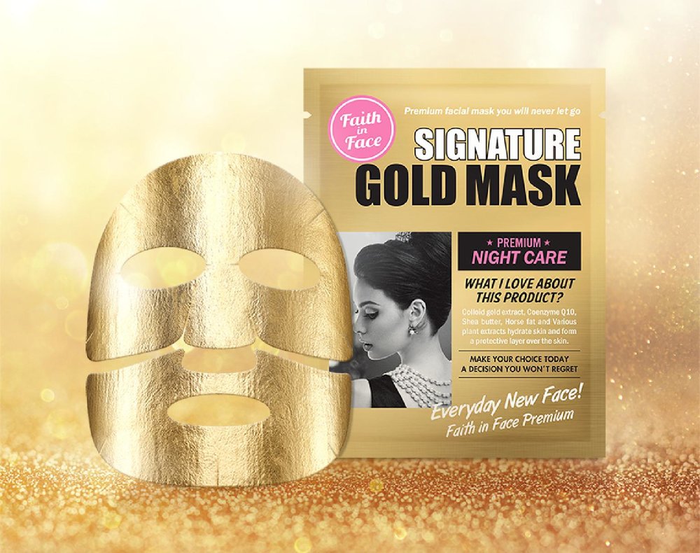 Signature Gold Mask,Faith in Face,Mask,มาส์กทองคำ,มาส์กหน้า,มาส์กแผ่น